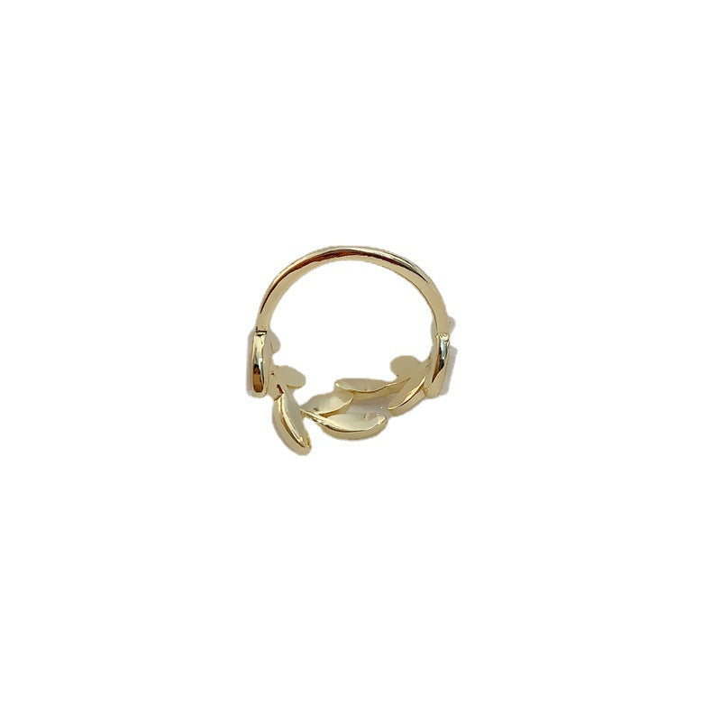 Fashion Wind Winding Leaf Shaped Open Rings