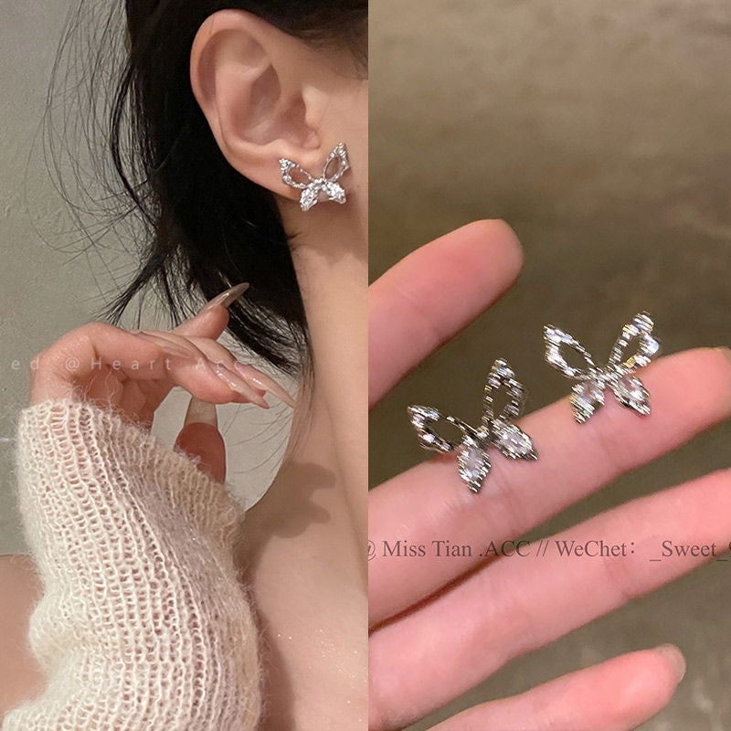 Women's Sier Simple Elegant Fashionable High-grade Niche Earrings