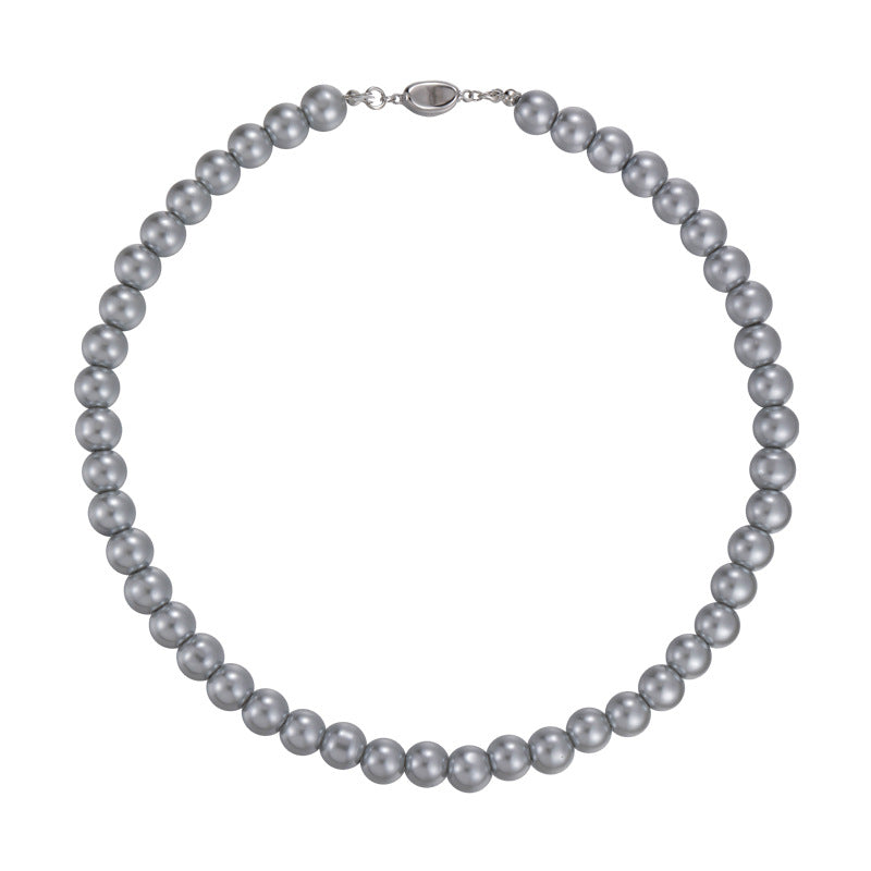 Women's Korean Style Sier Love Pearl Light Luxury Necklaces