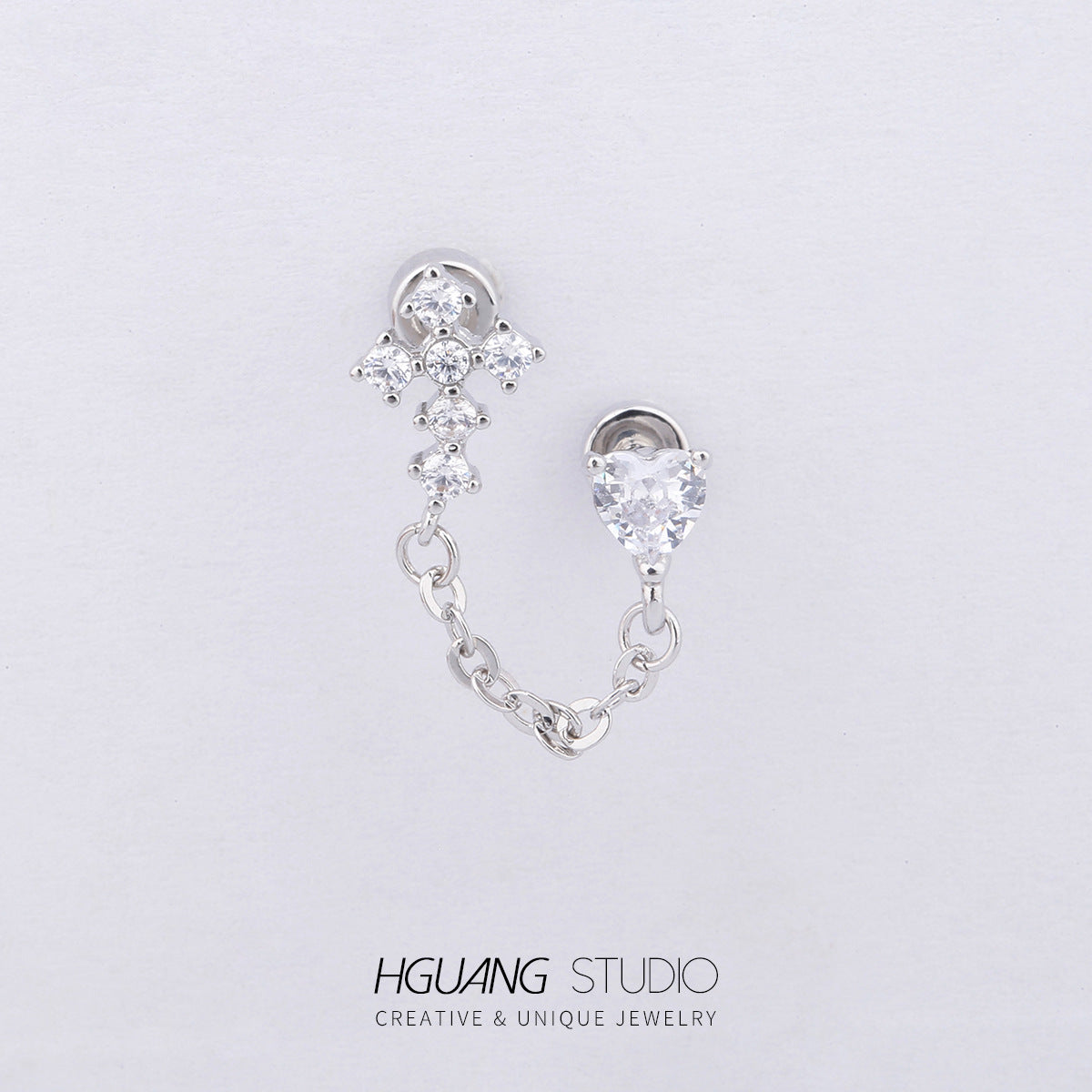 Steel Gold-plated Screw Double-headed Twist Ear Earrings