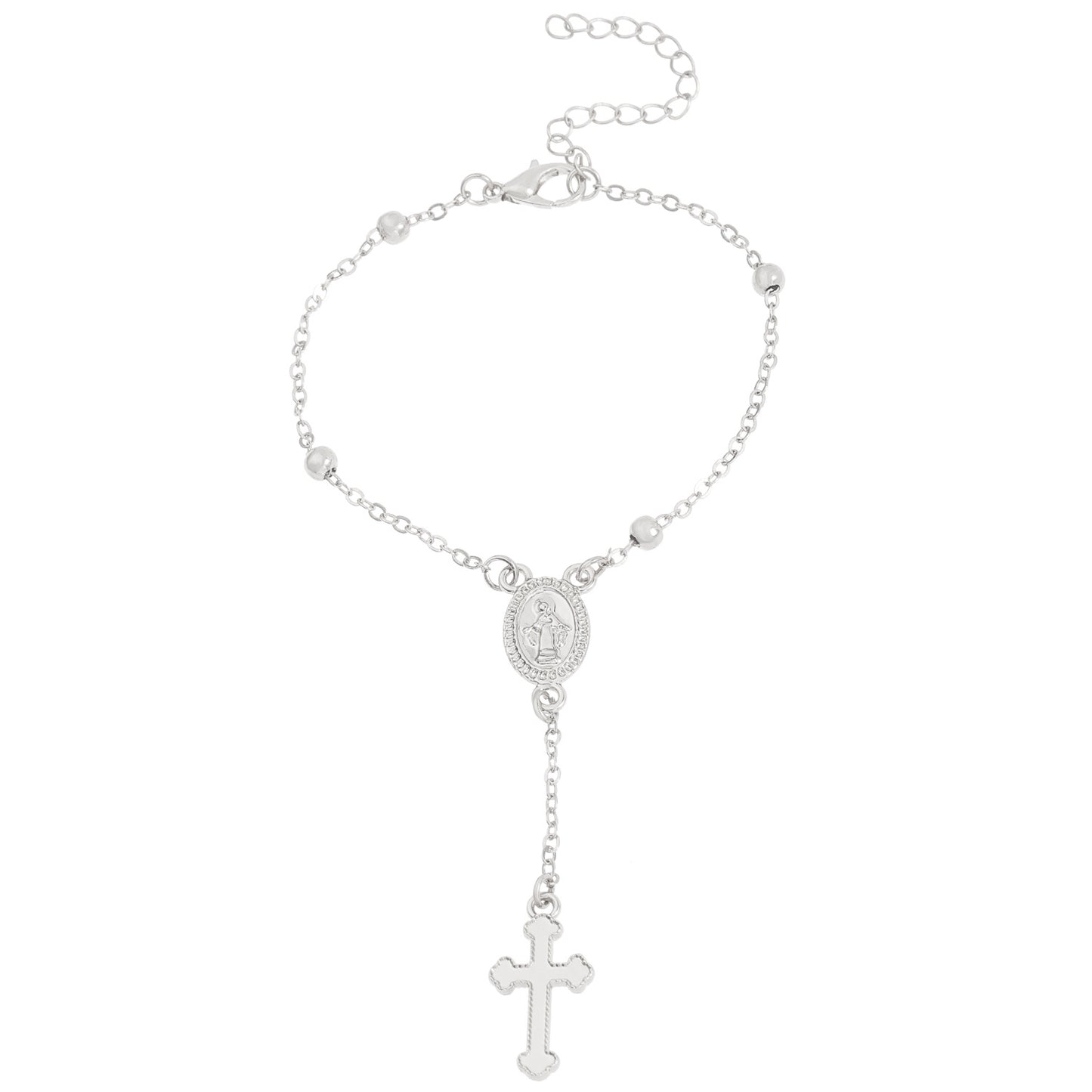 Portrait Maria Ornament Vintage Green Beaded Bracelets