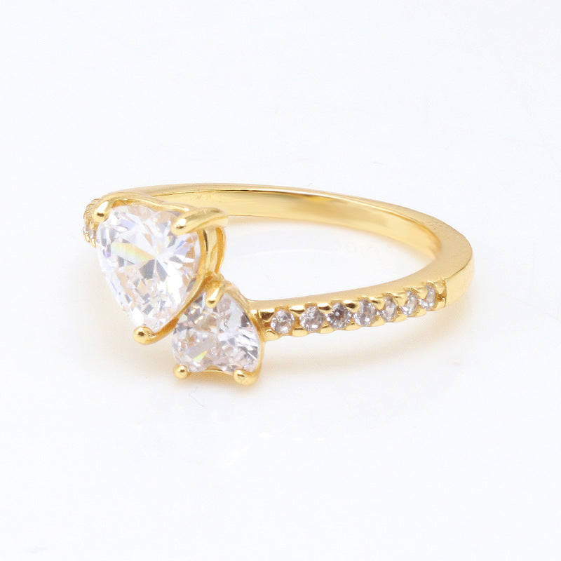 Graceful Fashionable Heart To Love Heart-shaped Mother's Rings