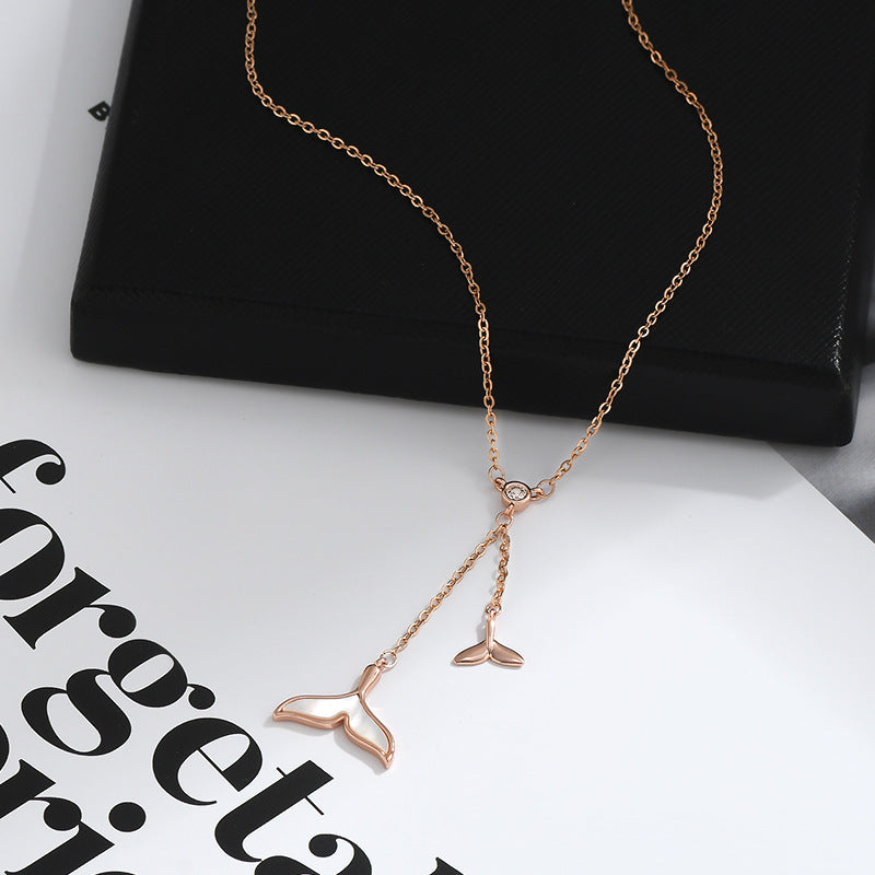 Women's Gold Plating Temperament Clavicle Chain High-grade Natural Shell Necklaces