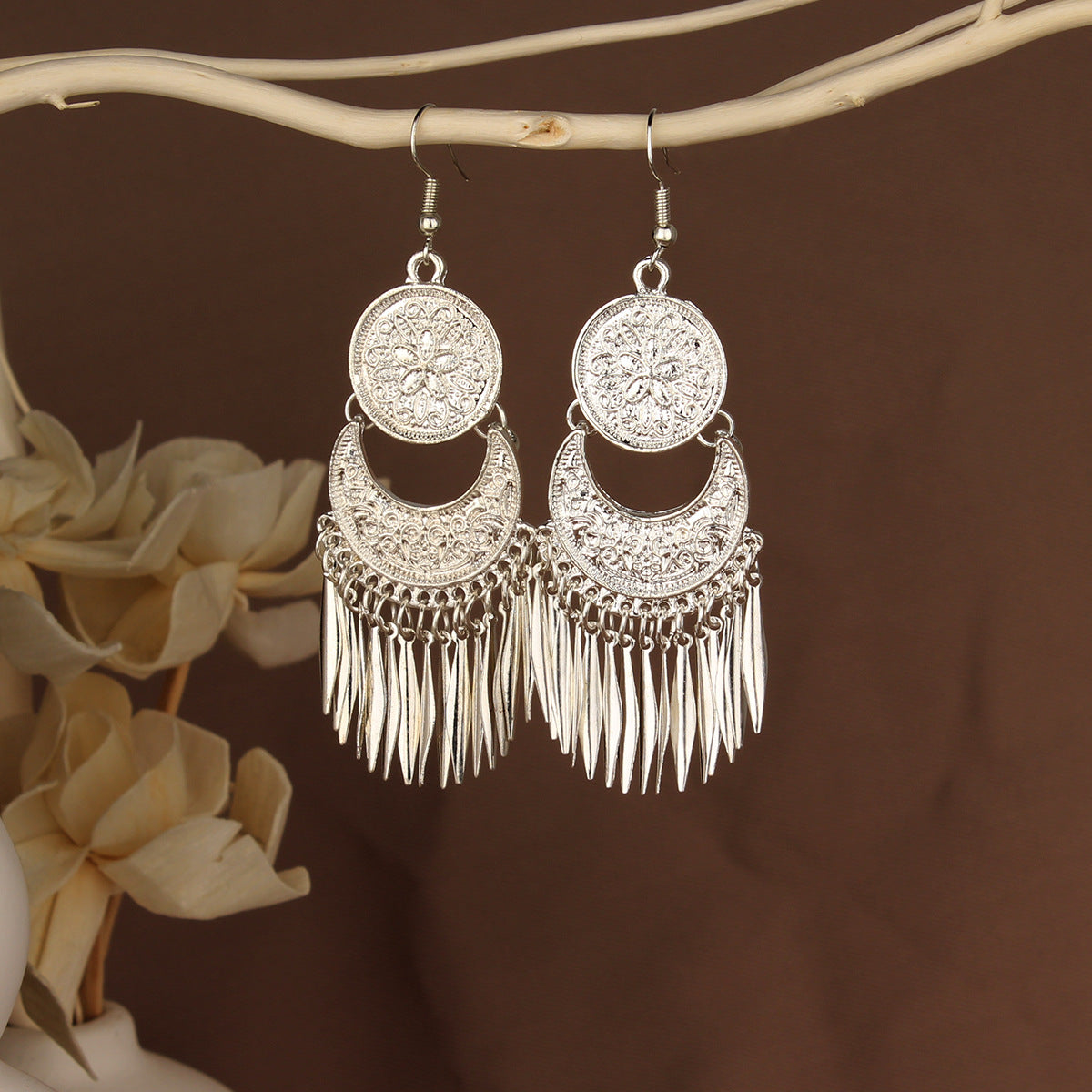 Chinese Style Retro National Miao Sier Earrings
