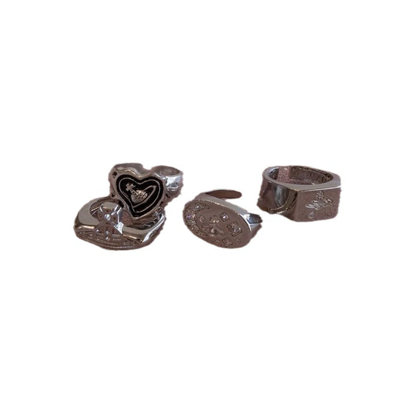 Design Three-dimensional Saturn Open Female Fashion Rings