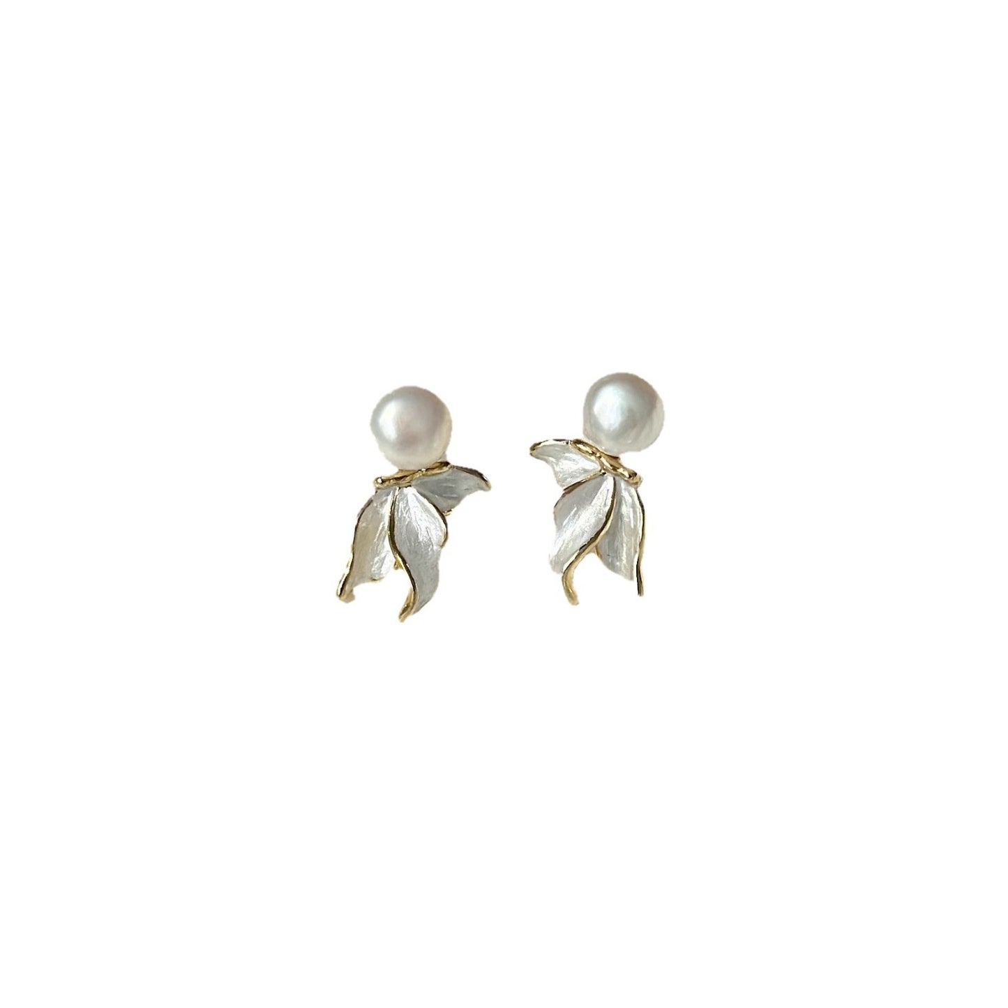 Fishtail Pearl Female Gentle Light Luxury Earrings