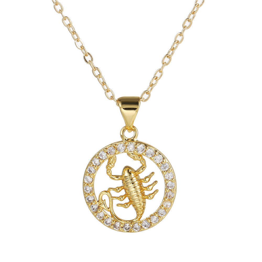 Female Fashion Creative Copper Inlaid With Necklaces