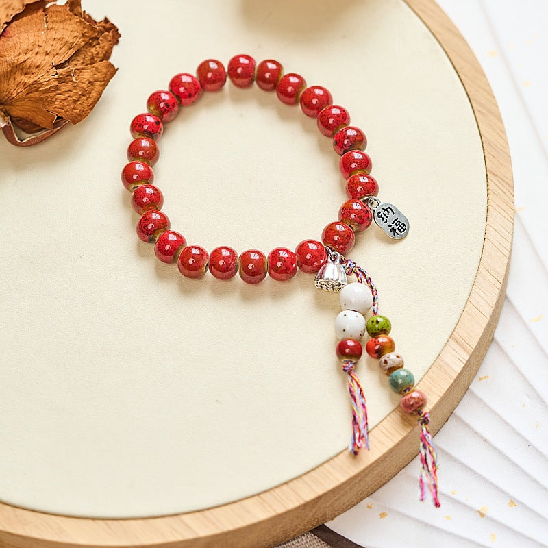Women's Ceramic Ethnic Style Chinese Popular Ancient Bead Bracelets