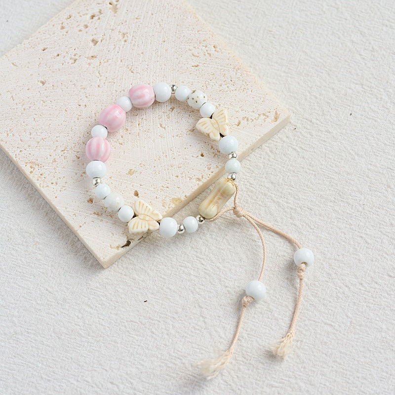 Ceramic Woven Chinese Style Fresh Ancient Beaded Bracelets