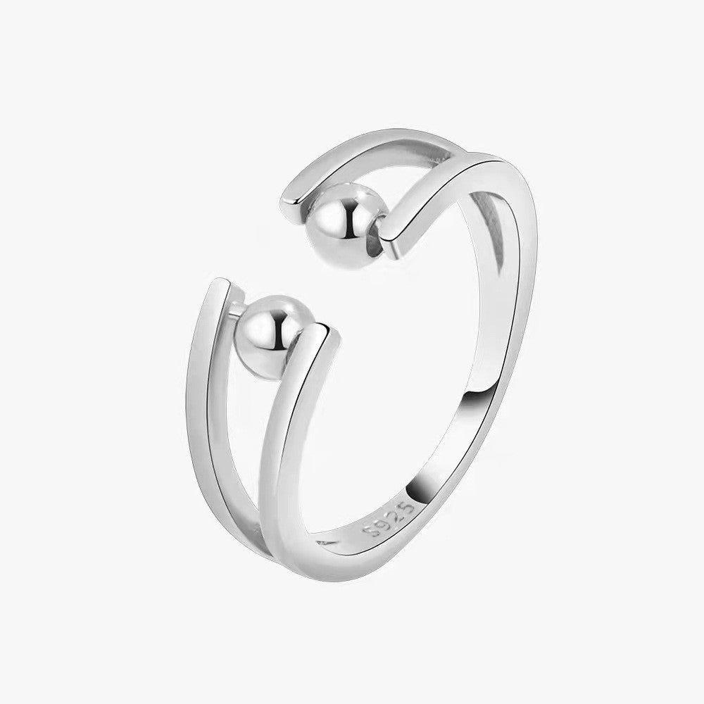 Shining Sand Beads Anxiety Personality Fashion Ornament Rotating Simple Rings