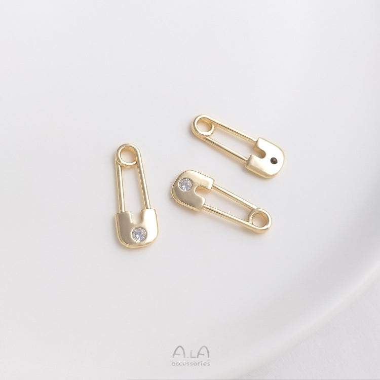 Inlaid Zircon Gold-plated Color Retention Pearl Pendants
