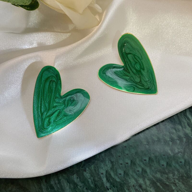 Needle Vintage Dark Green Series Korean Style Earrings