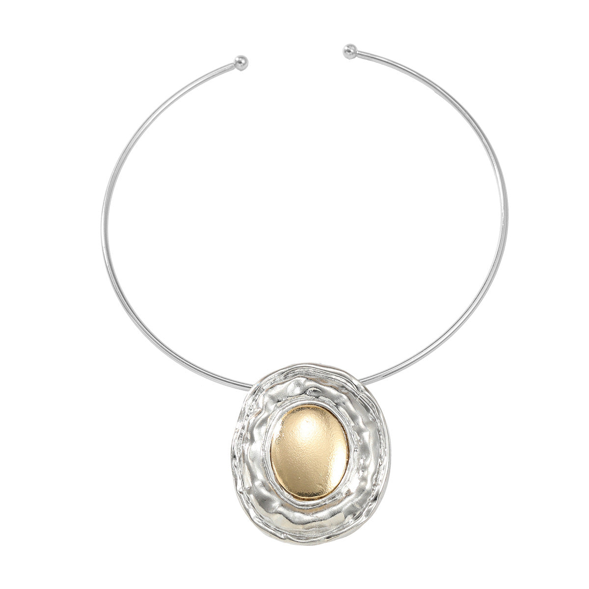 Women's Alloy Collar Exaggerated Oval Metal Color Necklaces