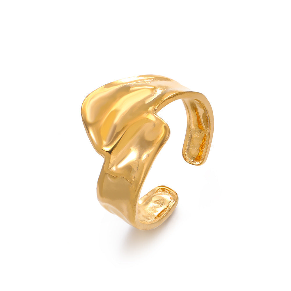 Stainless Steel Shaped Geometric Open Niche Design Rings