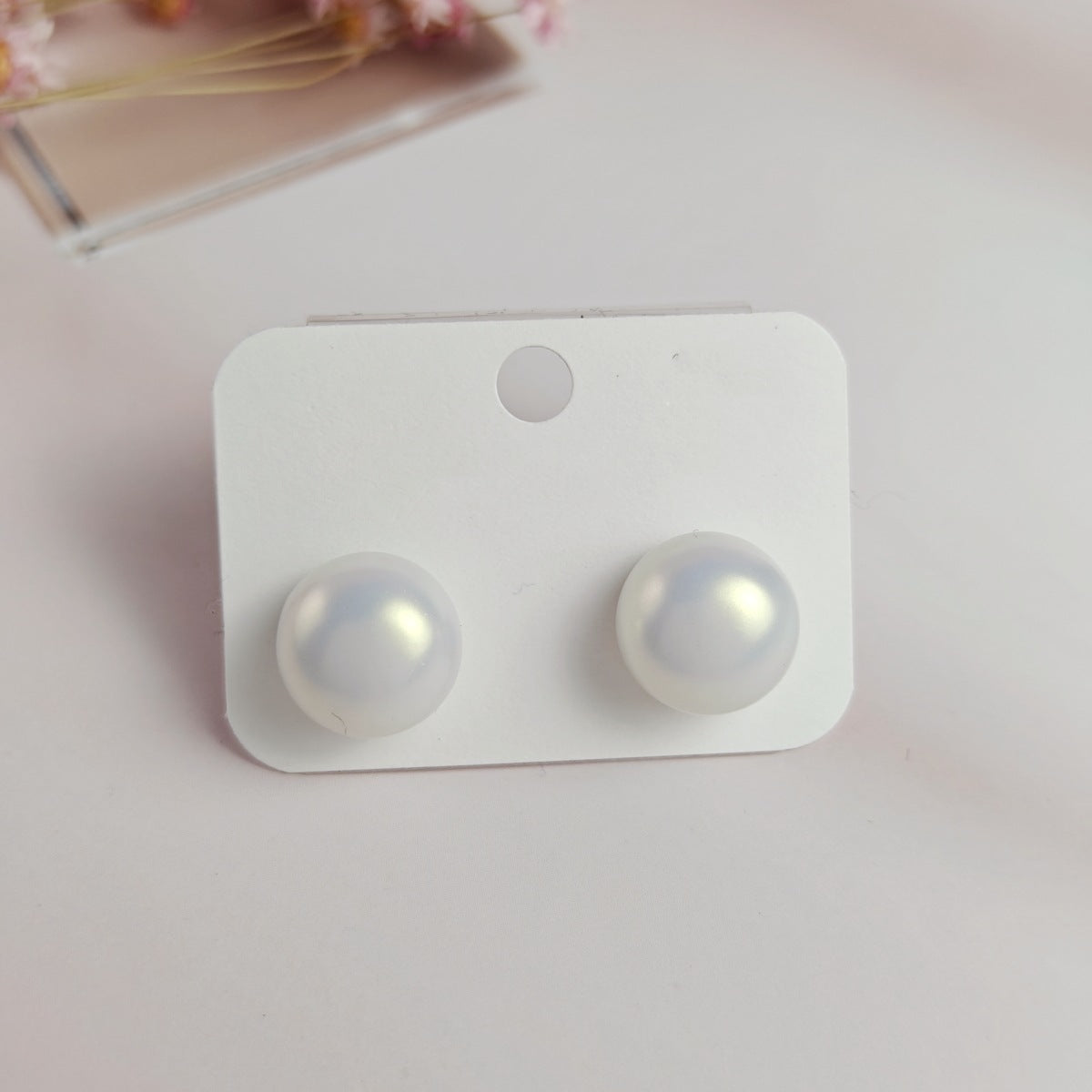Women's Pearl White Champagne Vintage Steamed Bread Earrings