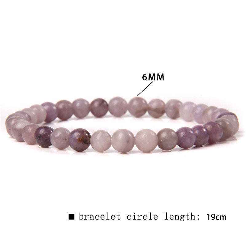Women's & Men's Single Circle Beaded Natural Agate Stone Bracelets