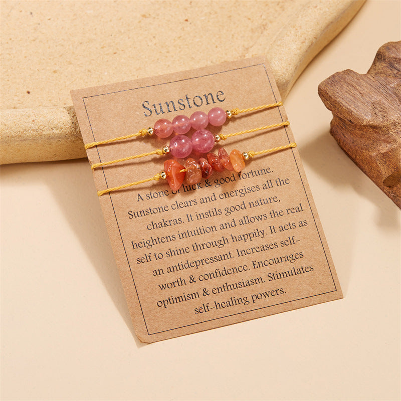 Stone Suit Citrine Amethyst Gravel Beaded Bracelets