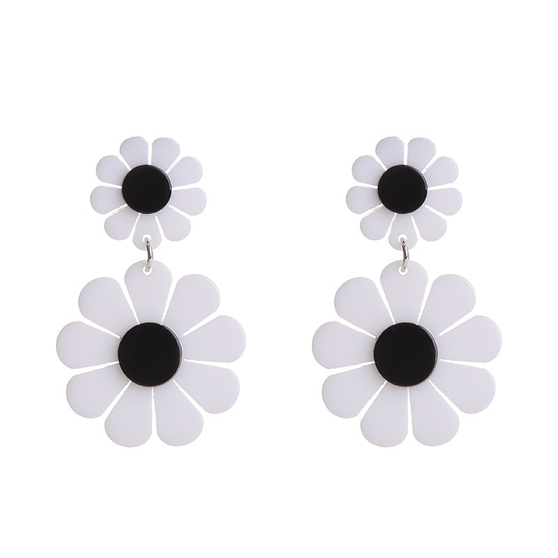 Jewelry Bohemian Simple Flowers Contrast Color Earrings
