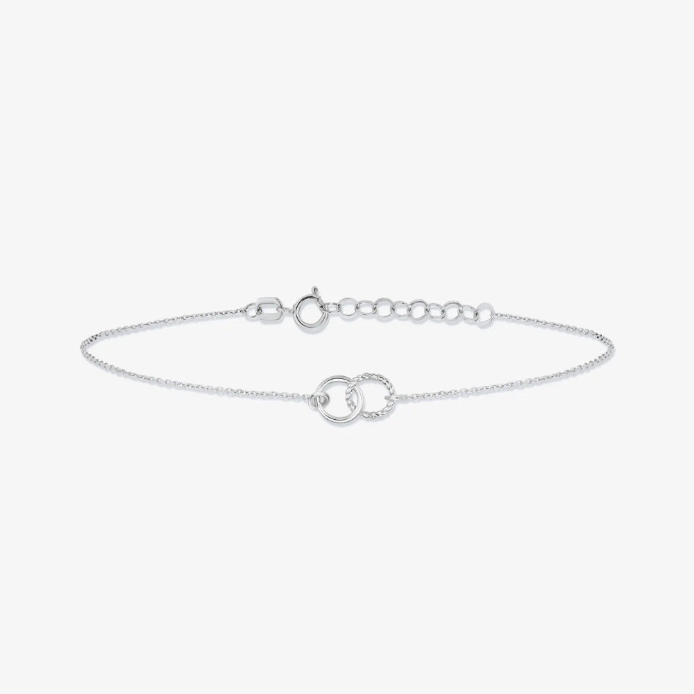 Women's Sterling Sier Temperamental Double Fashion Simple Bracelets