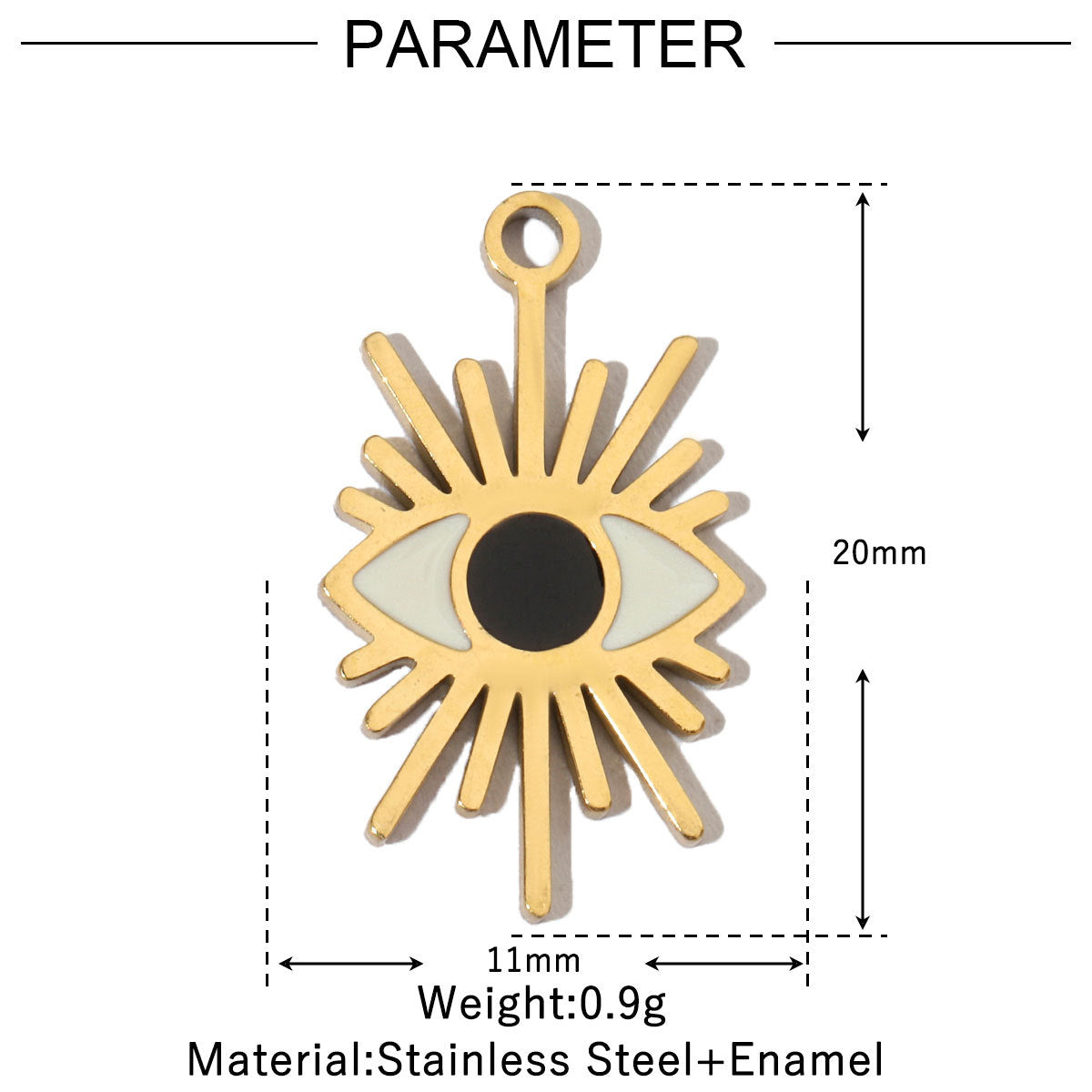 Palm Colorful Oil Titanium Steel Female Pendants