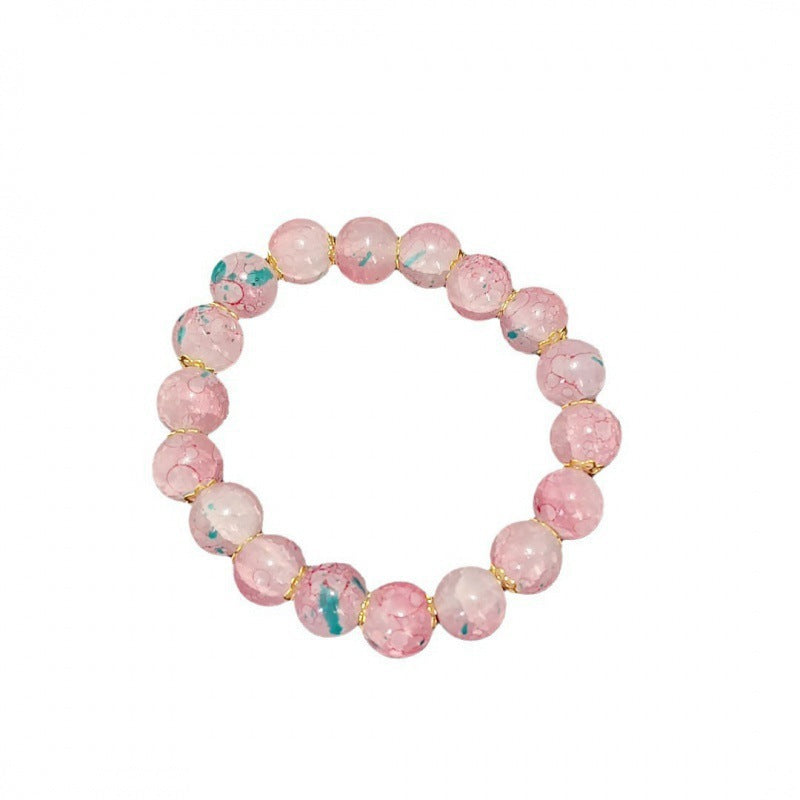 Spring Limited Colored Glazing Bead Girly Sweet Bracelets