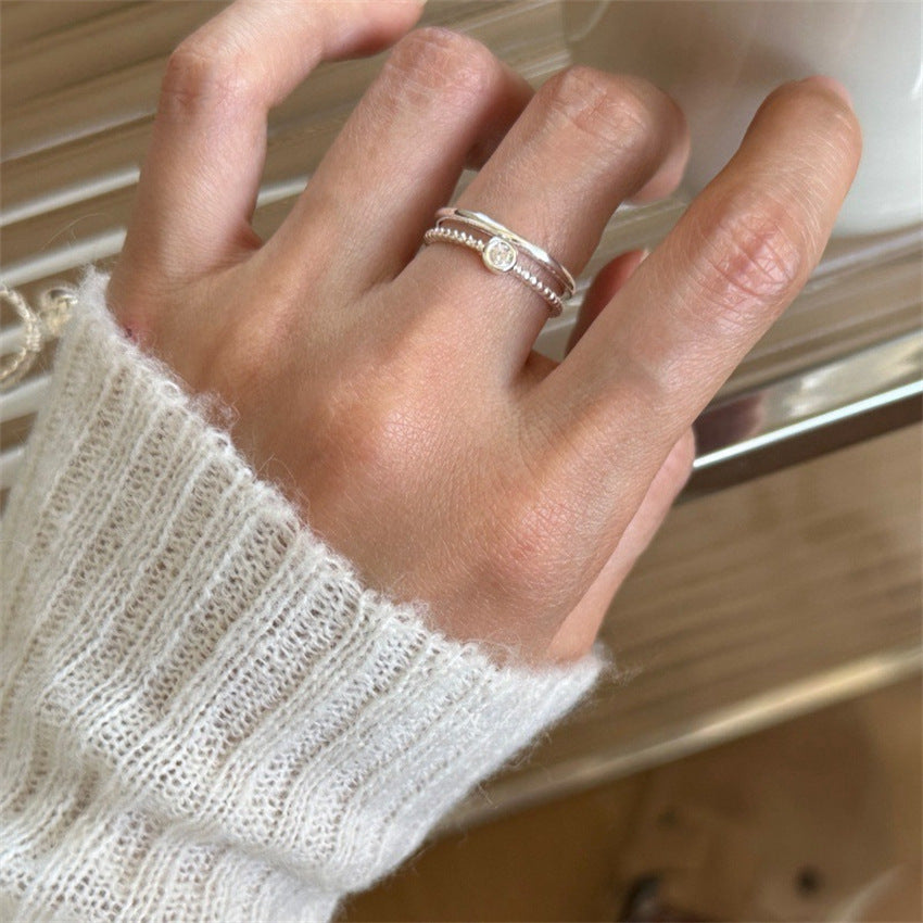 Women's Sterling Sier Style Niche High-grade Light Rings