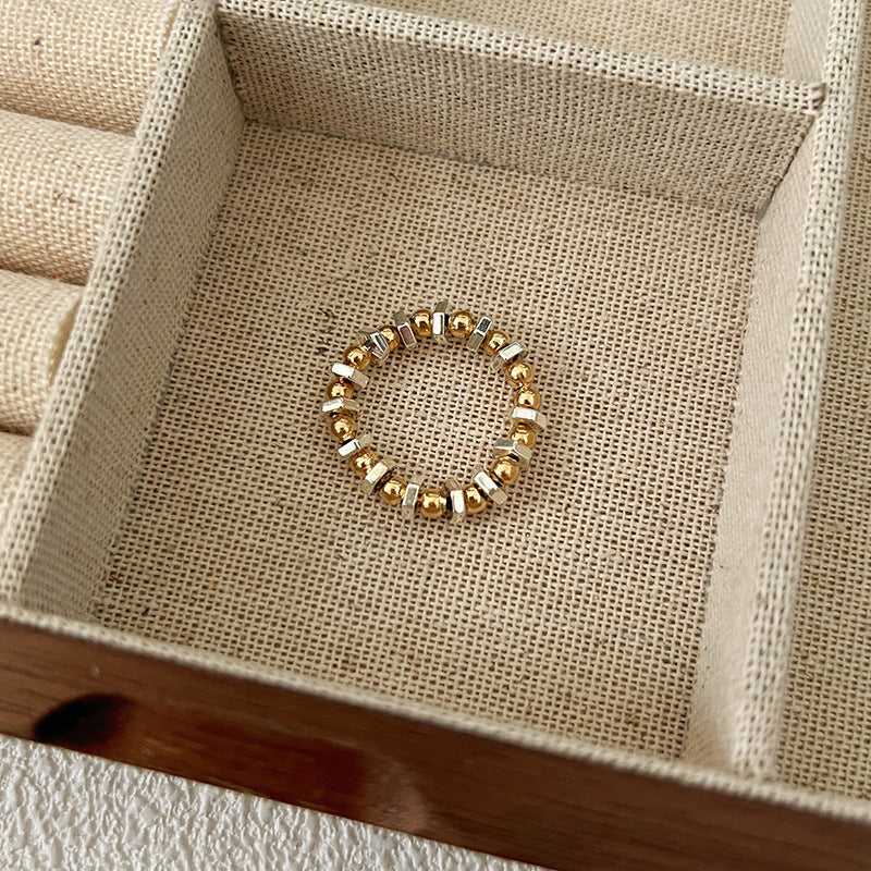Beads Niche Design Advanced Finger Light Luxury Rings
