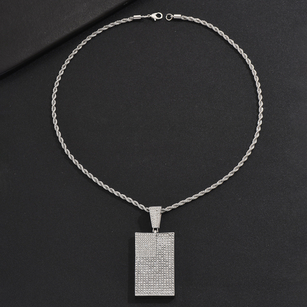 Men's Zircon Cross Design Clavicle Chain Hip Necklaces