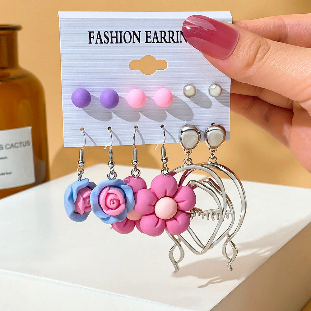 Female Niche High-grade Geometric Resin Light Earrings