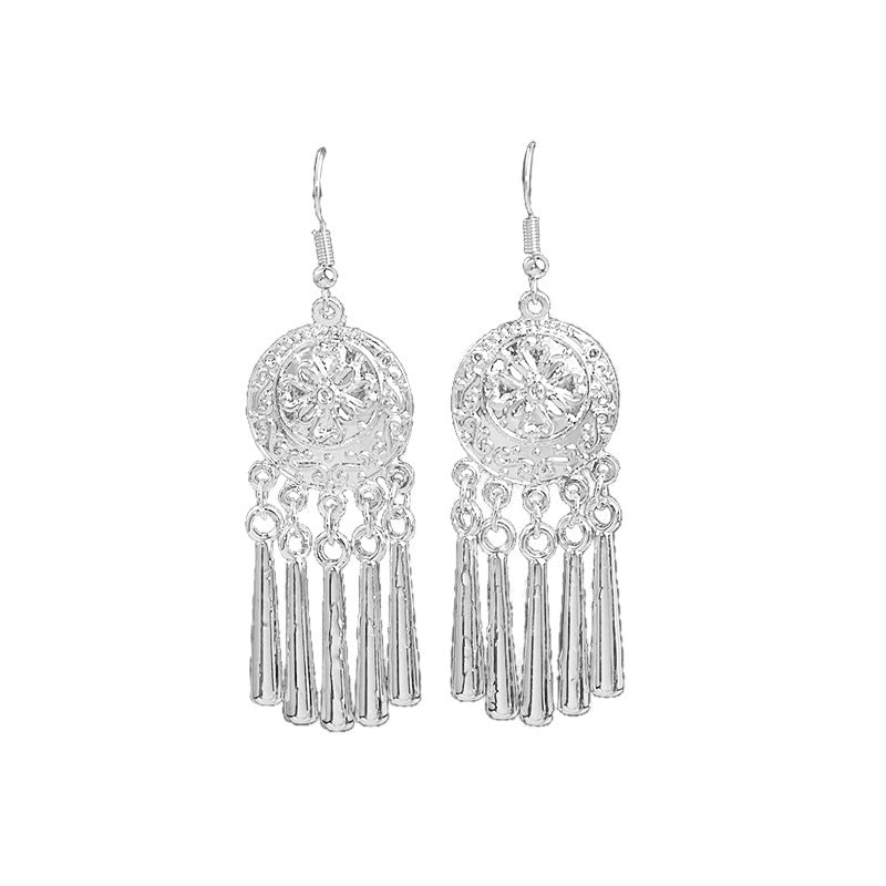 Sier Family Minority Ethnic Style Tourist Attractions Earrings