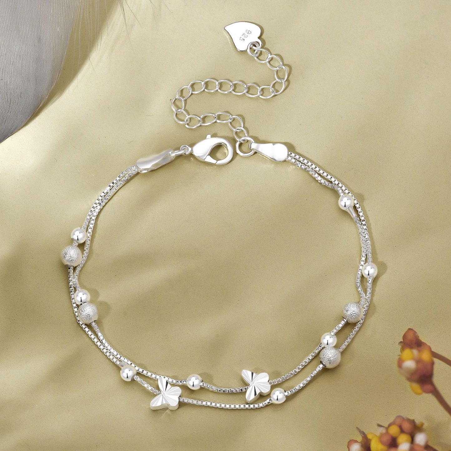 Double Layer Ball Essential Niche Korean Bracelets