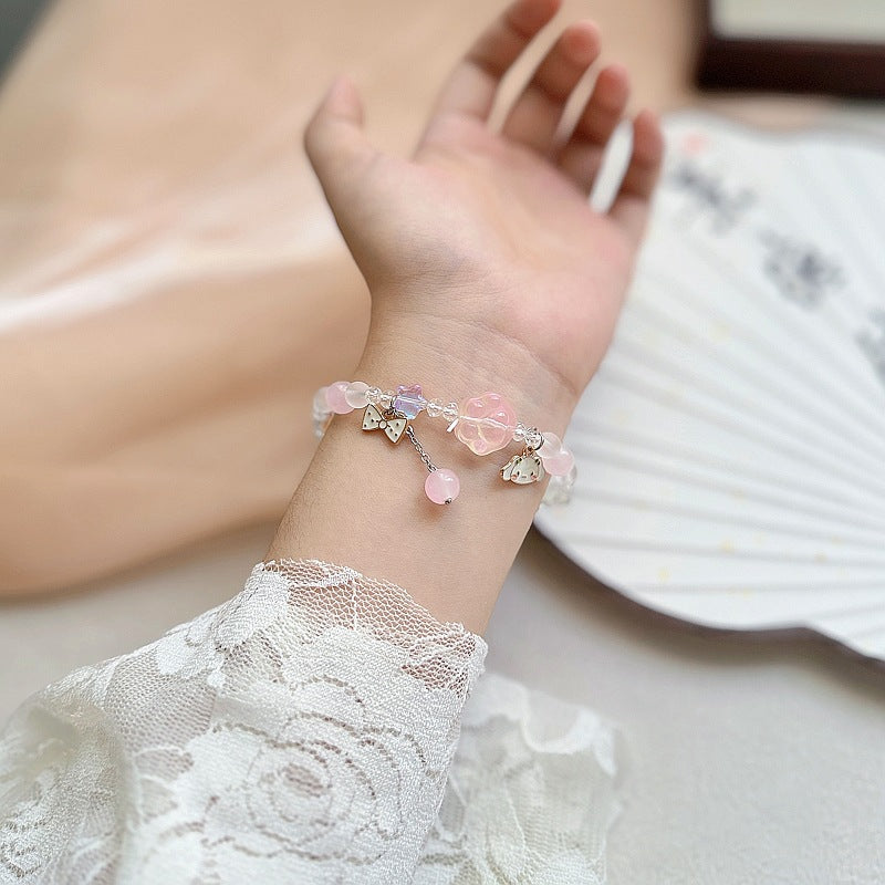 Style Mori Crystal String Beads Cat's Bracelets