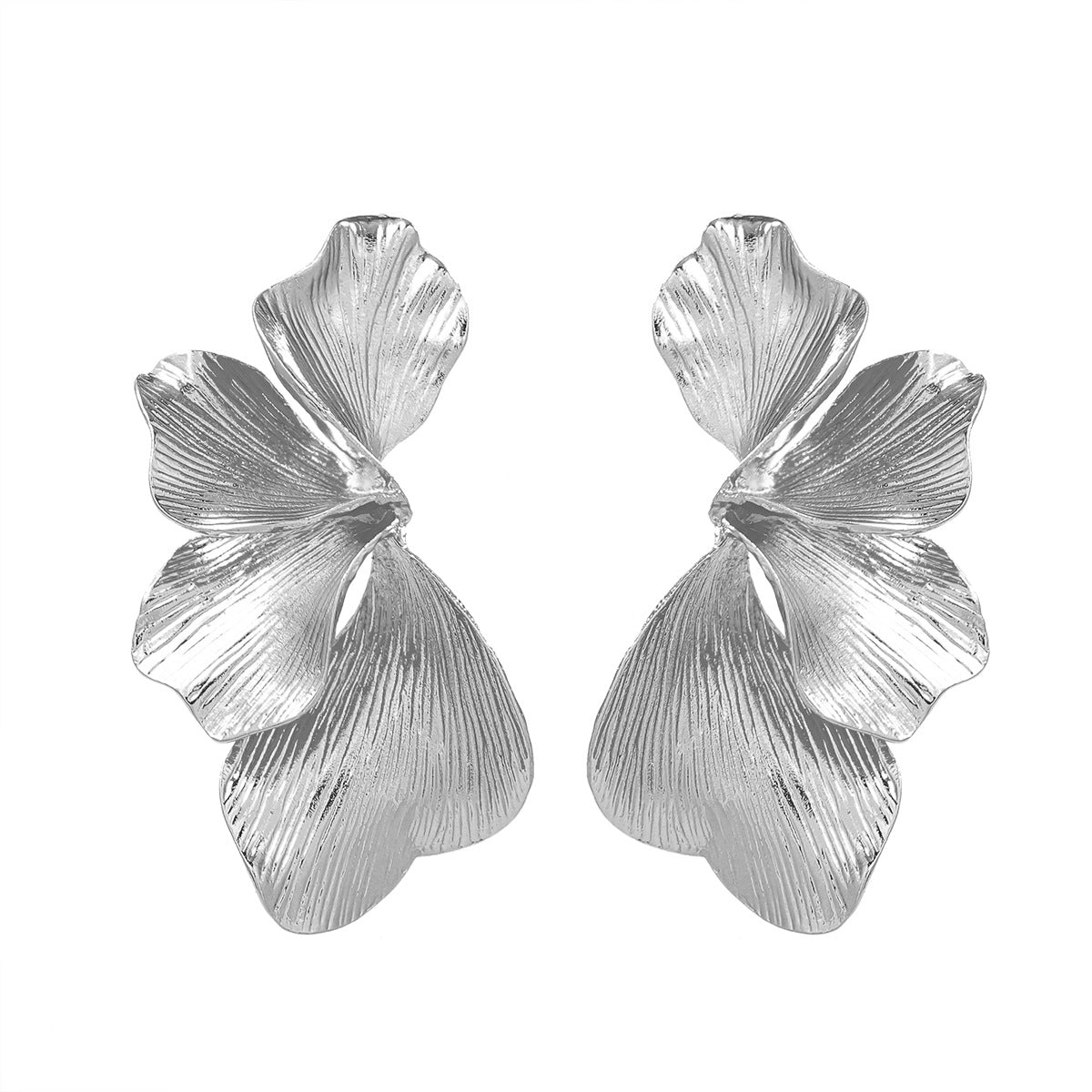 Women's Spring Alloy Flower Trendy Metal Cold Earrings