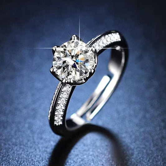 Live Broadcast Sier Moissanite Female Karat Rings