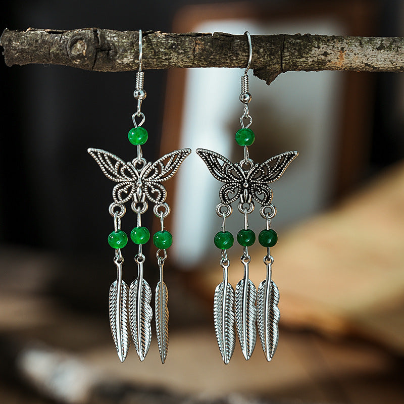 Color Short Small Butterfly Simple Bohemian Earrings
