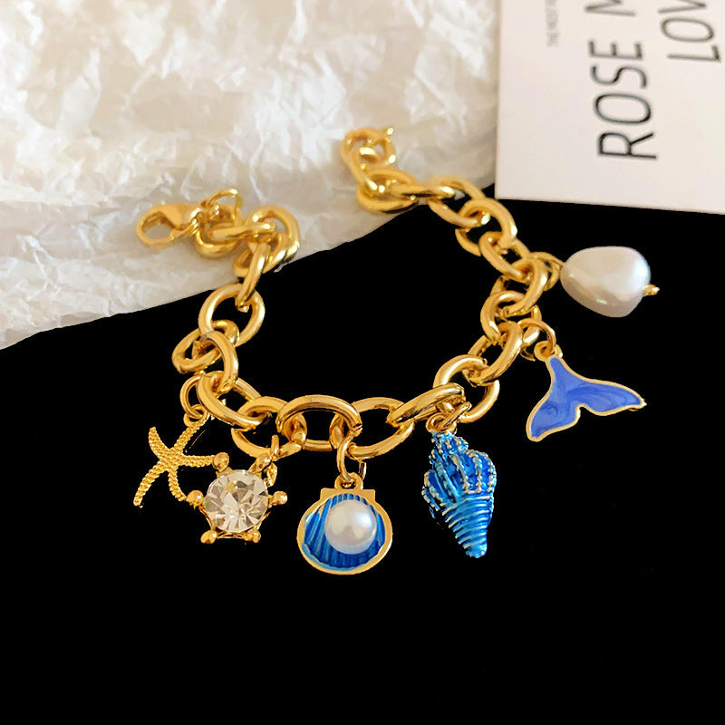 Women's Conch Fishtail Shell Ocean Chain Fashion High Bracelets