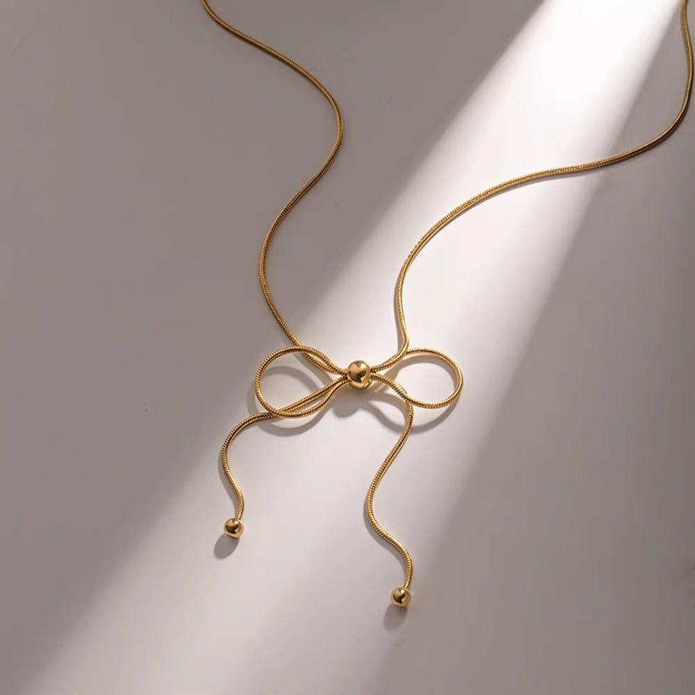 Gold Titanium Steel Clavicle Chain Advanced Necklaces