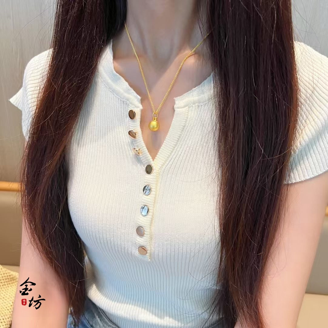 Women's Ancient Law Alluvial Gold Demand Parts Advanced Diamond Small Pendants