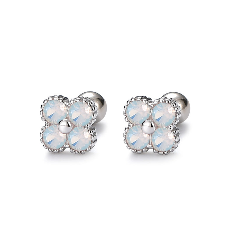 Kind Of White Fungus Bone Nail Earrings