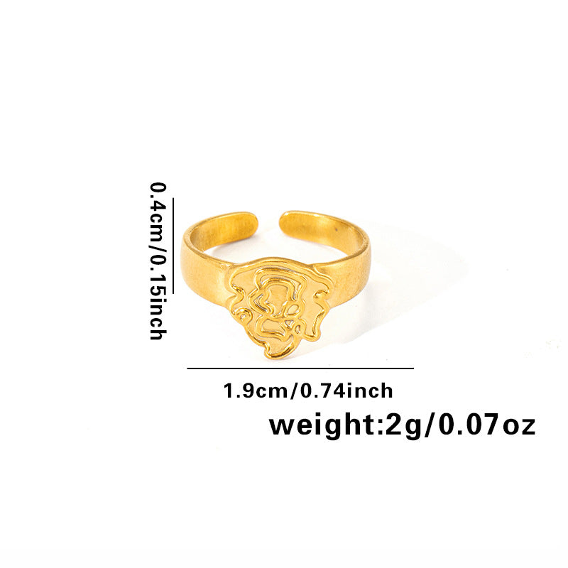 Leaf Love Polka Dot Knotted Titanium Rings