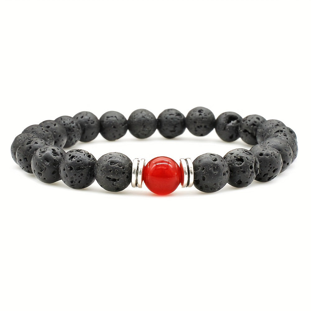 Women's & Men's Volcanic Rock Yoga Wheel Handmade Bracelets