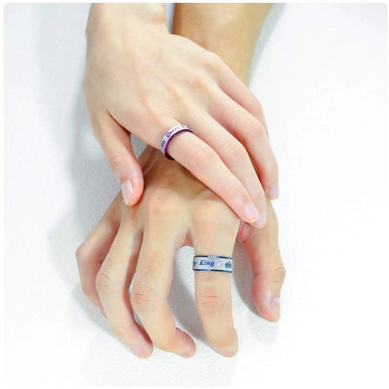 Fashion Ornament Cross Sand Blue Purple Rings