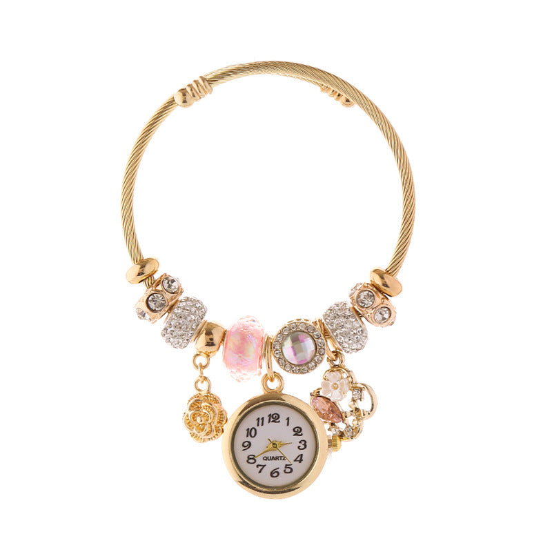 Women's Exquisite Quartz Watch Diamond Fashionable Stainless Bracelets