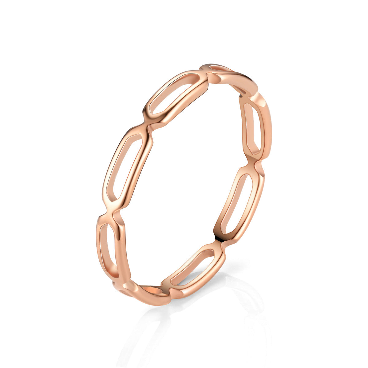 Women's Affordable Luxury Style Hollow Titanium Steel Rings