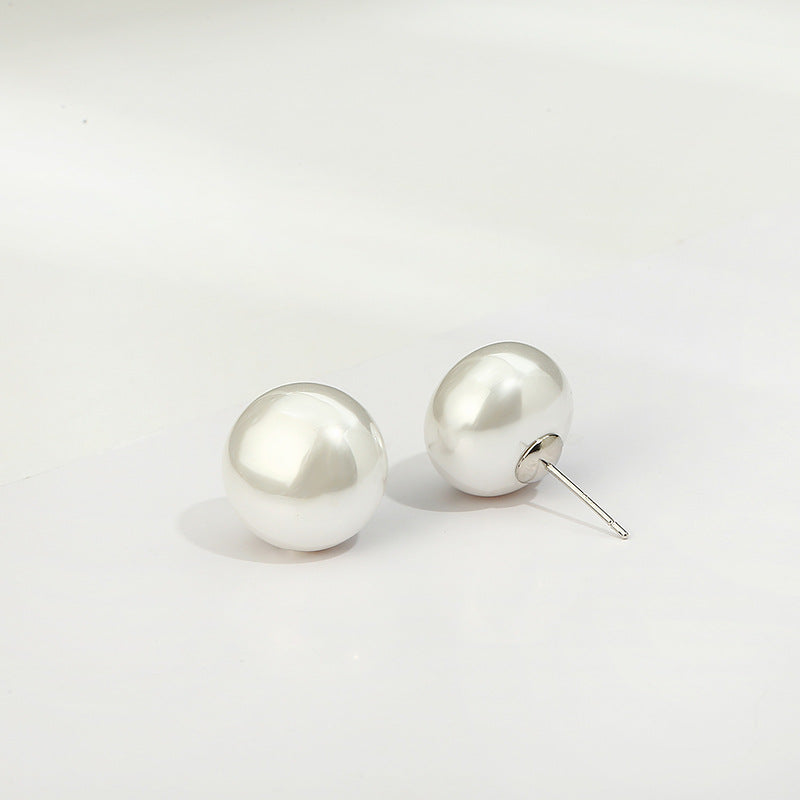 Style Sier Shell Pearls Long Fringed Earrings