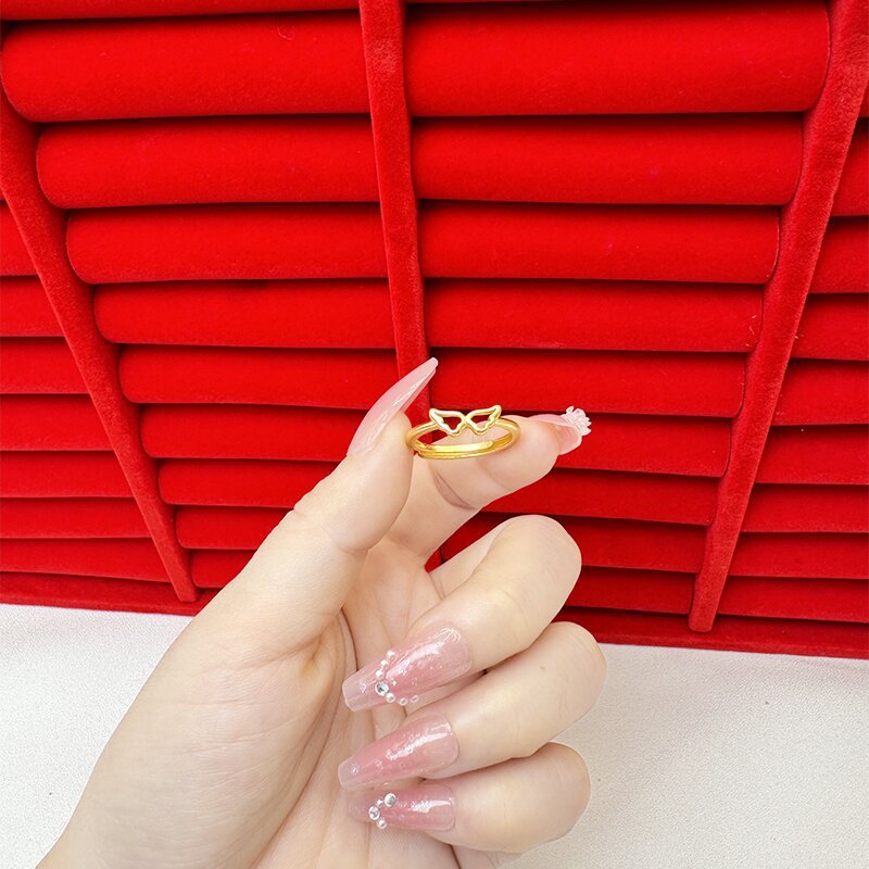 Light Luxury Design Real Bronze Open Rings