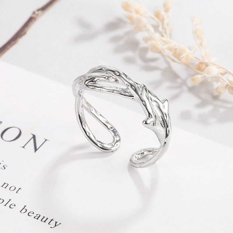 Couple Niche Open Creative Roses Jewelry Rings