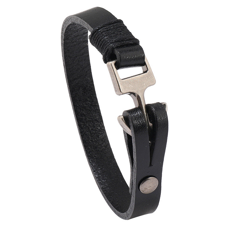 Men's Simple Style Fashion Boat Anchor Cattle Bracelets
