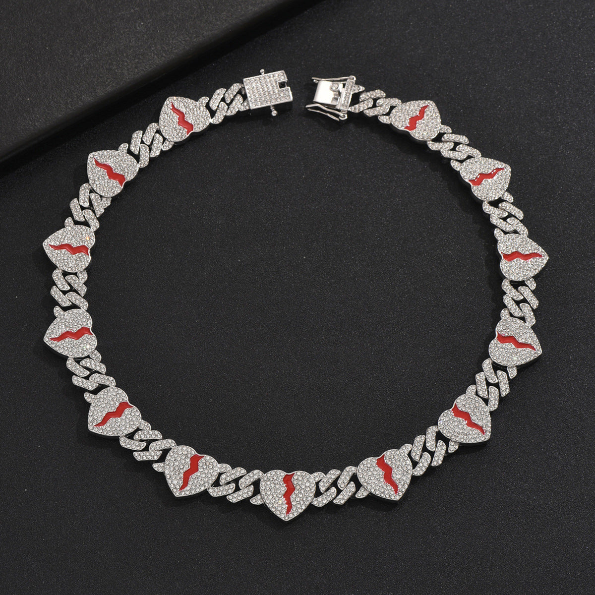 Men's Zircon Cross Design Clavicle Chain Hip Necklaces