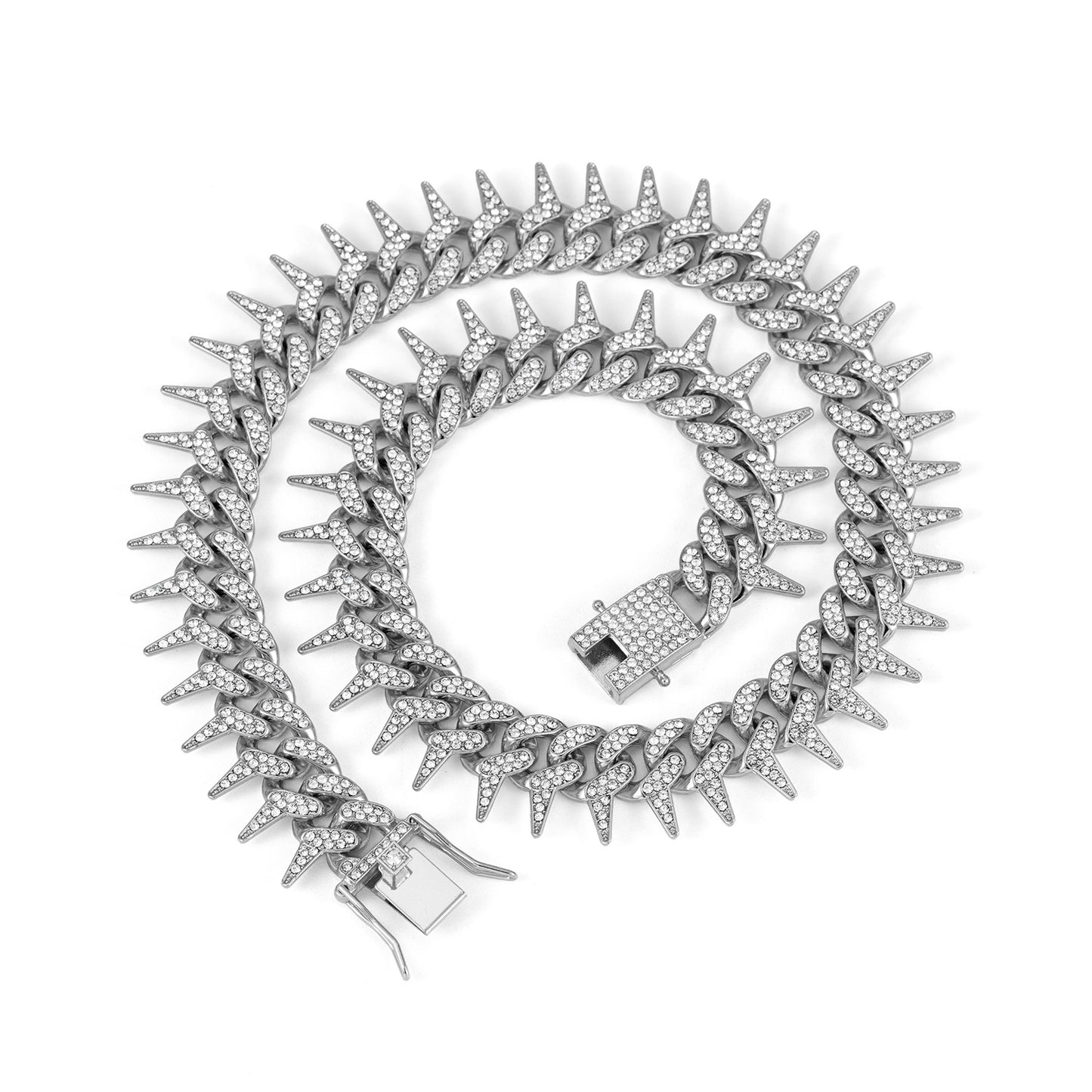 Men's Alloy Full Diamond Rock Rap Hip Necklaces